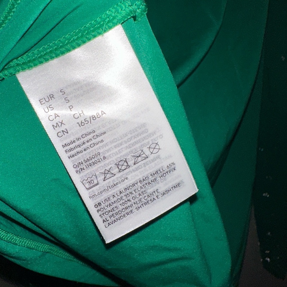 NWOT Paco Rabanne x HM Embellished Sequin Top Green Size Small - Picture 5 of 6